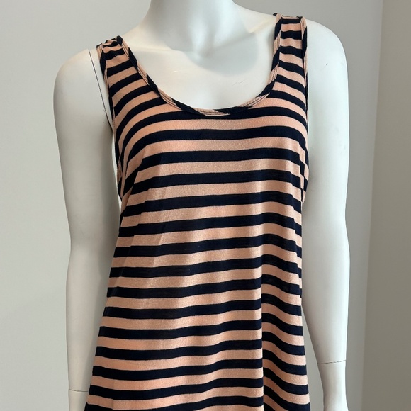 J Crew Coral/Navy Womens Tank - M - Picture 1 of 7